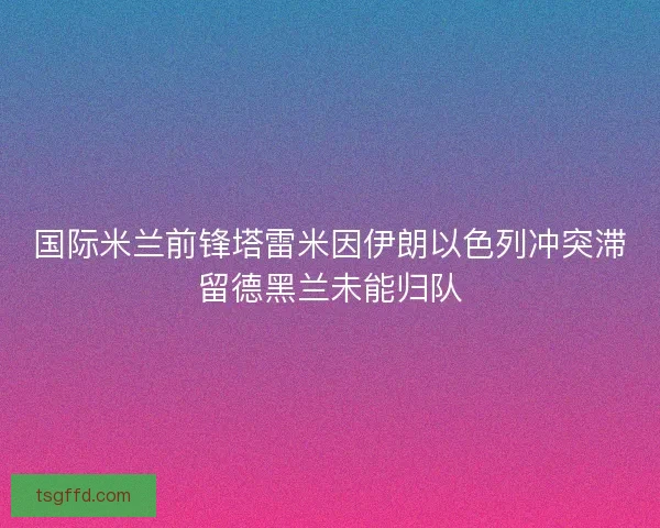 国际米兰前锋塔雷米因伊朗以色列冲突滞留德黑兰未能归队